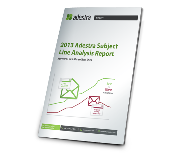 Adestra Subject Line Report Review on B2B Email Marketing