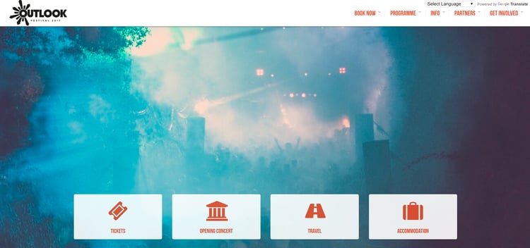 Good Event Website Designs - Outlook Festival