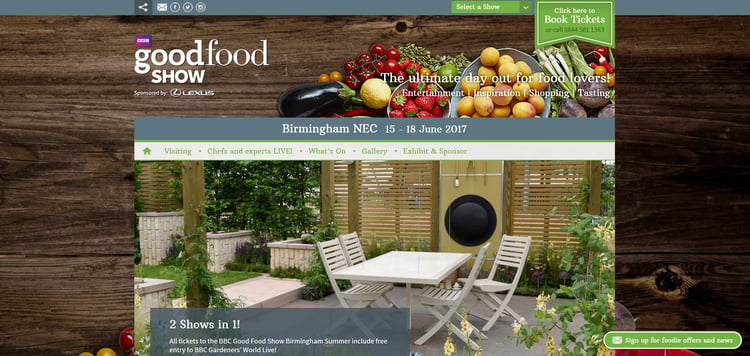 Good Event Website design-Good Food Show