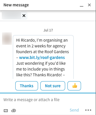 Event Sales Automation - LinkedIn Outreach Example-a