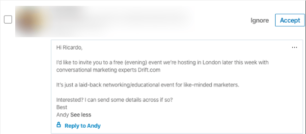 Event Sales Automation - LinkedIn Outreach Example-b